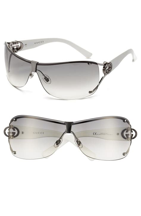 gucci 73mm shield sunglasses|shield Gucci sunglasses women.